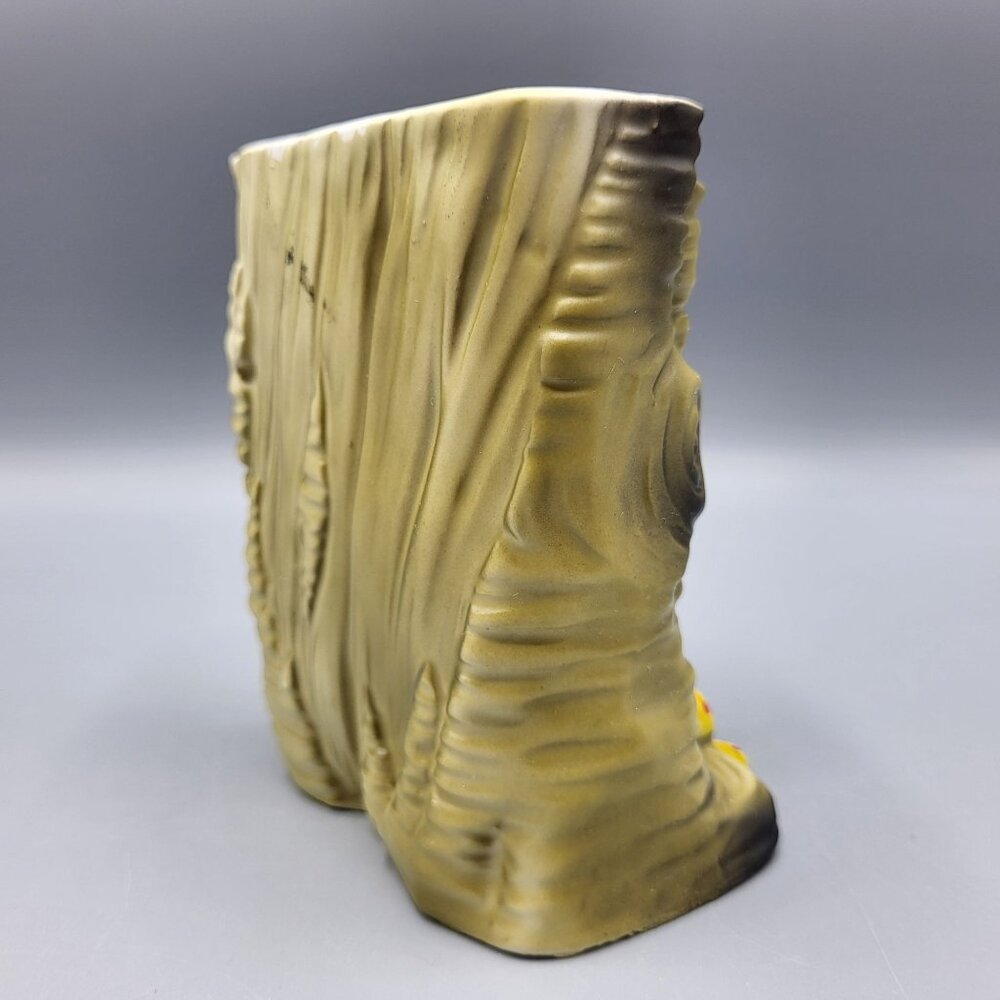 Vintage MCM Bambi Deer Vase Kitchy Planter Deer & Mushrooms Ceramic Table Decor - Picture 5 of 16